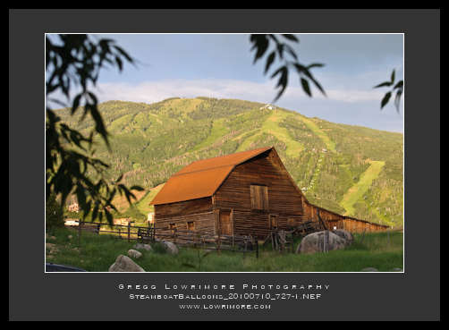 Steamboat Barn in Alpenglow Steamboat Barn in Alpenglow